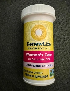 NWOB RenewLife Probiotics Women's Care 25 Billion CFU 30 Capsules EXP 01/26 - Picture 1 of 2