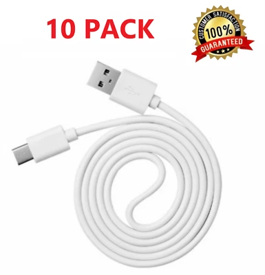 10x OEM USB-C Type-C 3.1 Connector Data Sync Charger Charging Cable Cord White - Image 1 of 3