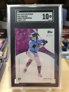 2020 Topps Rookie Progression Isan Diaz RC Purple 2/25 SGC 10 GEM MINT MARLINS - Picture 1 of 1