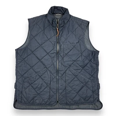 J Crew Mens Sussex Full Zip Quilted Vest Gilet Navy Blue Size XL Primaloft - Image 1 of 4