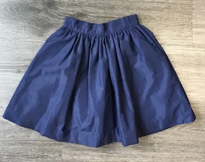 Bambinos Designer Girls Navy Blue Taffeta Gathered Skirt Size 4 with Pockets - Picture 1 of 2