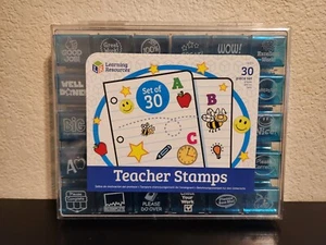 Learning Resources Teacher Stamp Rubber Stamps Set of 30 New Sealed  - Picture 1 of 2