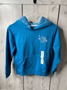 Cat & Jack Youth Girls Hoodie Sweatshirt Size M Blue Cosmic Wonder Outer Space - Picture 1 of 6