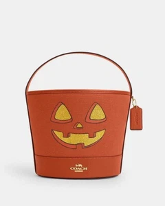 🎃 Coach Trick or Treat Eimer in charakteristischem Canvas mit Halloween Kürbis Neu mit Etikett🎃 - Bild 1 von 7