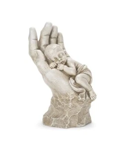 Roman Joseph Studio In The Palm of His Hand Garden Statue 11 Inches Tall - Picture 1 of 6