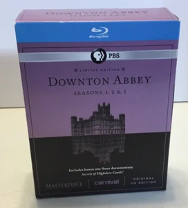 Masterpiece Classic Downton Abbey Season 1 2 and 3 Blu-ray With Bonus Blu-ray - Picture 1 of 6
