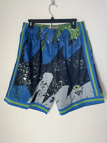 MITCHELL & NESS Men’s Seattle Sounders FC Shorts Size Large ( NWOT ) Cover