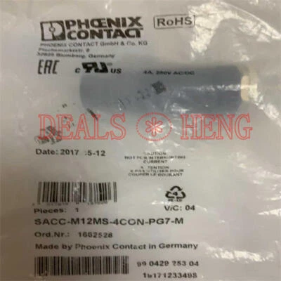 ONE Phoenix Contact Connector SACC-M12MS-4CON-PG 7-M 1662528 NEW - Image 1 of 4