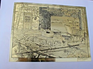 Lionel Barrymore "Home Port" Foil Etching New Never Framed - Picture 1 of 1