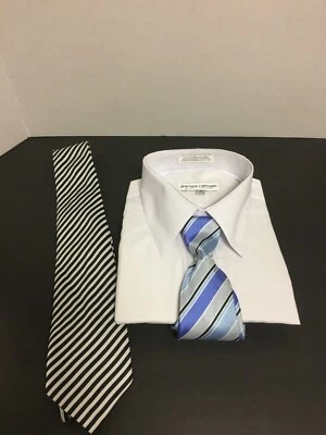 Swiss cross men's shirt & 2 ties Medium 16-16.5 white - Image 1 of 3