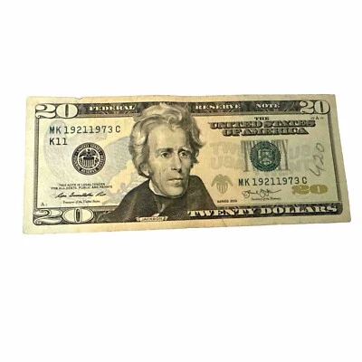 BIRTHDAY BILL SERIAL NUMBER $20 DOLLAR NOTE 1921 Or 1973 - Image 1 of 4