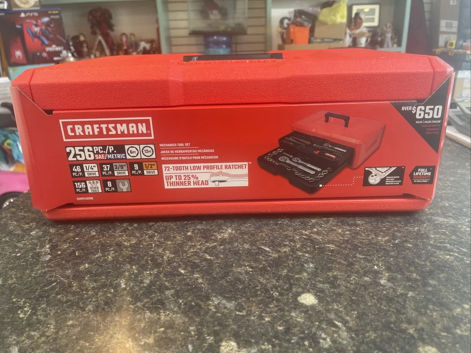 CRAFTSMAN CMMT45256 SAE/ METRIC 256 MECHANIC TOOL SET 3/8" 1/4" 1/2" SOCKET SET