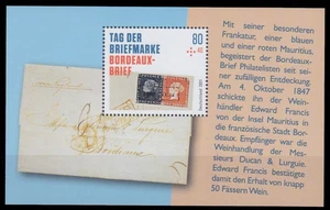 Bundesrepublik Block 88  Tag der Briefmarke 2021, Bordeaux-Brief, postfrisch - Picture 1 of 1