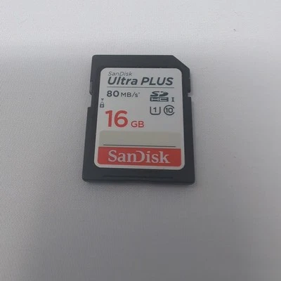 SanDisk Ultra Plus 16GB SDHC I Class 10 Memory Card - SDSDUSC-016G-AN6IN -Tested - Image 1 of 4