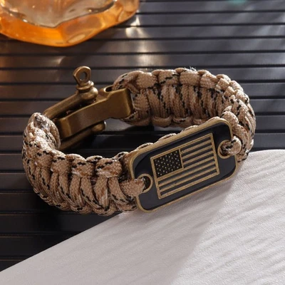 Outdoor Paracord Bracelet Survival Zinc Alloy - Image 1 of 4