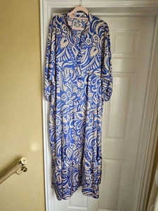 Exquisite New Royal Blue 54' Maxi Dress In a Beautiful Light silky Soft Fabric - Picture 1 of 7