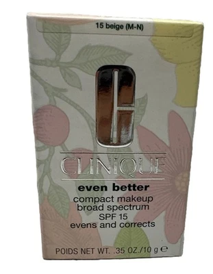 CLINIQUE Even Better Compact Makeup Foundation Broad Spectrum 15 BEIGE New Boxed - Image 1 of 3