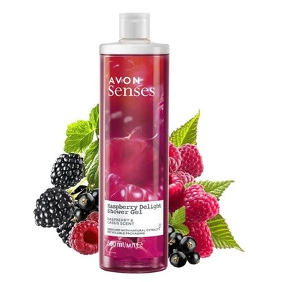 Avon#Senses Raspberry Delight Shower Gel 500ml - Image 1 of 2