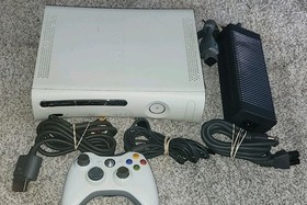 Xbox 360 512mb Console W Corded Controller & All Hook Ups Tested Read 