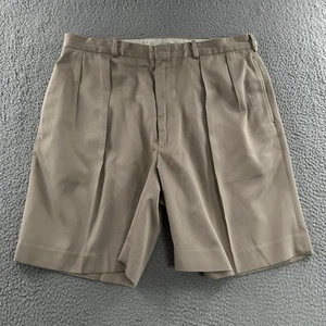 Polo Golf Ralph Lauren Mens Shorts Beige Size 34 Pleated 100% Polyester - Picture 1 of 16