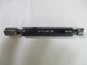 HIP 1/2-13 UNC-2B Double End Thread Plug Gage Go/ No Go  Used. - Picture 1 of 2