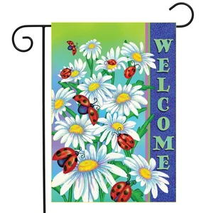 Briarwood Lane Ladybugs Spring Garden Flag - Picture 1 of 4