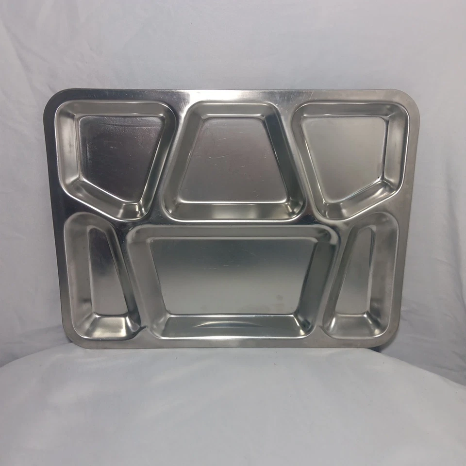 Vollrath Mess Hall Cafeteria Tray Stainless Steel Serving Tray 8115 School  - Image 1 of 3