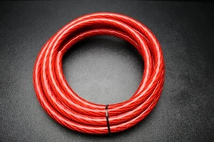 0 GAUGE WIRE PER 20 FT RED SHINY 1/0 AWG POWER GROUND CABLE STRANDED CAR - Picture 1 of 3