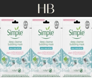 3x Simple Daily Skin Boost Sheet Face Mask Made In Korea - Picture 1 of 5