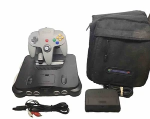 Nintendo N64 Console Bundle Controller,Jumper Pak, Bag & More!- TESTED & WORKING - Picture 1 of 8
