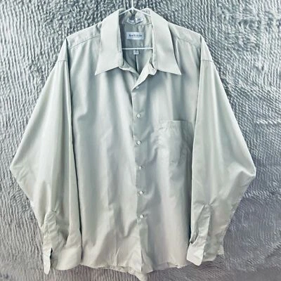 Van Heusen Men's Dress Shirt Easy Care Poplin Long Sleeve Button Down 17½ 36/37 - Image 1 of 4