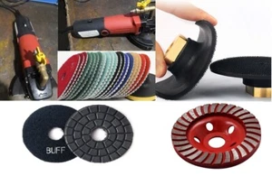 wet polisher grinder 13 stone concrete polishing pad granite marble tile buffer - Picture 1 of 14