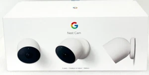 (Paquete de 3) Google Nest Cam Batería Exterior o Interior Cámara de Seguridad Inalámbrica - Imagen 1 de 6