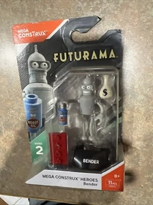 Mega Construx Heroes Series 2 Futurama BENDER Mini Figure Build Toys 2017 - Picture 1 of 2