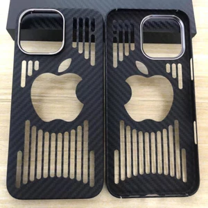 1 coque en fibre de carbone véritable pour Apple iPhone 16ProMax mate fine creuse logo cover - Photo 1 sur 11