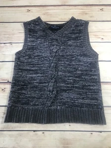 Reaction Kenneth Cole Girls Youth Size 5 Gray Sweater Vest V-neck - Picture 1 of 7