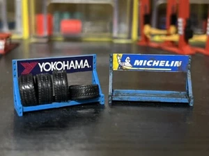 Diorama 1/64 Tire Rack Model Car Maintenance Workshops Props Scene Display Model - Picture 1 of 20