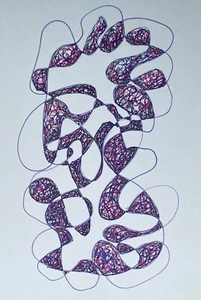 William Davis MCM Style Drawing - Picture 1 of 2