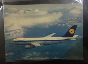 Germany Lufthansa aeroplane airbus A300 post card with 1976 Olympic stamp  - Picture 1 of 2