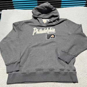 Philadelphia Flyers Hoodie Mens 2XL Gray Pullover Sweatshirt Chenille Vintage - Picture 1 of 9