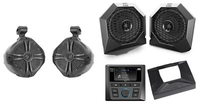8" Tower Speakers for 14-18 Polaris RZR XP1000/900+Pods Bluetooth Player+Kit - Image 1 of 4