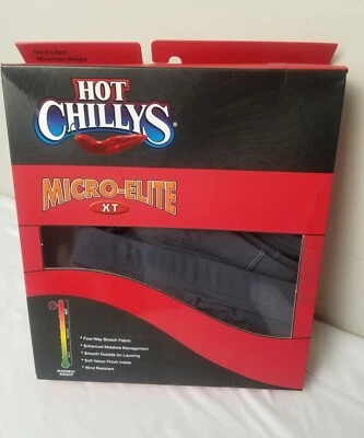 Hot Chillys NEW!! Men's Micro Elite XT Mountain Weight Base Layer Tight Gray XL - Image 1 of 4