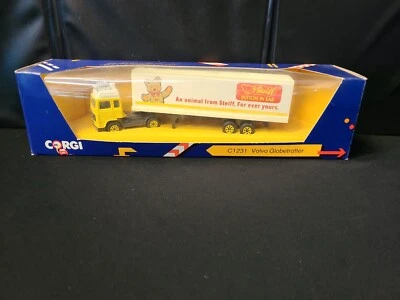 Corgi Semi Truck Trailer Toy C1231 Volvo Globetrotter Steiff 1985 Great Brit New - Image 1 of 4