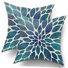 Spring Pillow Covers 20x20 In Navy Blue Teal Floral 20x20 Inches Teal Dahlia