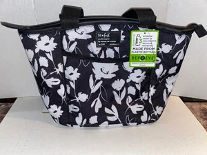Fit & Fresh Lunch Bag for Women Reusable Insulated Tote Black/white floral NWT - Picture 1 of 8