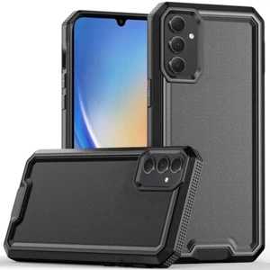 Military Grade TUFF Rank Hybrid Armor Case for Samsung Galaxy A15 5G - Black - Picture 1 of 4