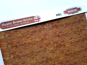 Modern Rustic Brick Paper for 00 Gauge Model Railway Scenery Building - Picture 1 of 3
