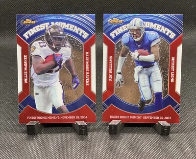 2007 Topps Finest Moments Roy Williams & Willis McGahee Gem Mint - Image 1 of 2