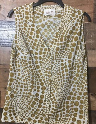 De Colección Leslie Fay Top Mujer 10 Retro Años 60 70 Boho Fiesta Fairycore Festival Hippie Foto 1 de 4