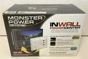 NEU Monster Power Center MP HTFS-IW 125271-00 2-Steckdosen AV LCD LED TV in der Wand - Bild 1 von 2